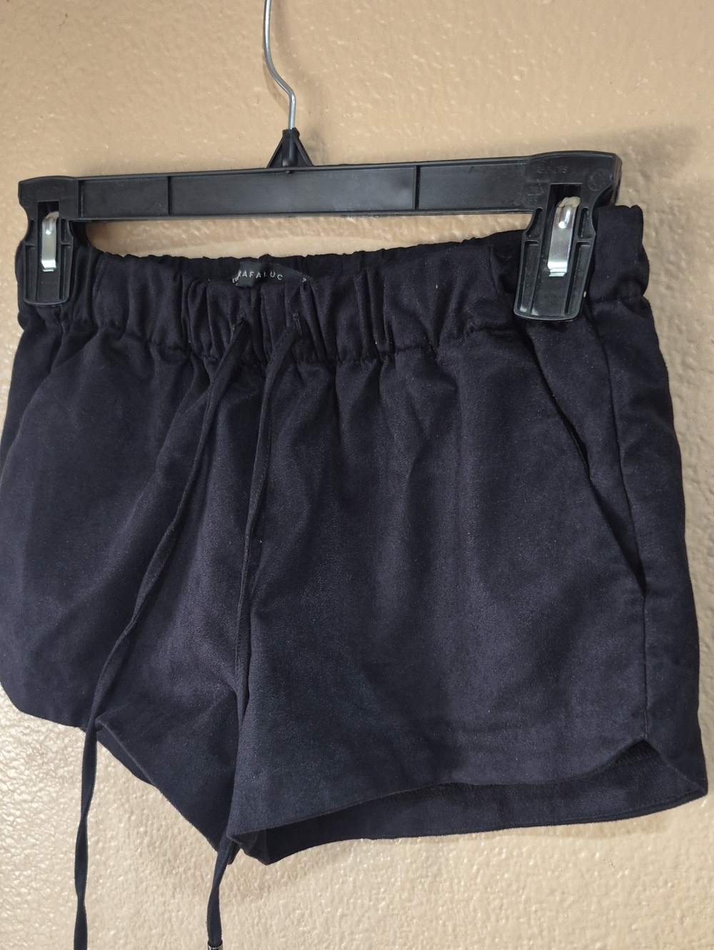 Zara Trafaluc Black Drawstring Shorts